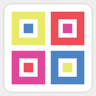 FRIENDS Phoebe cute tank w/colorfol geometric squares Sticker